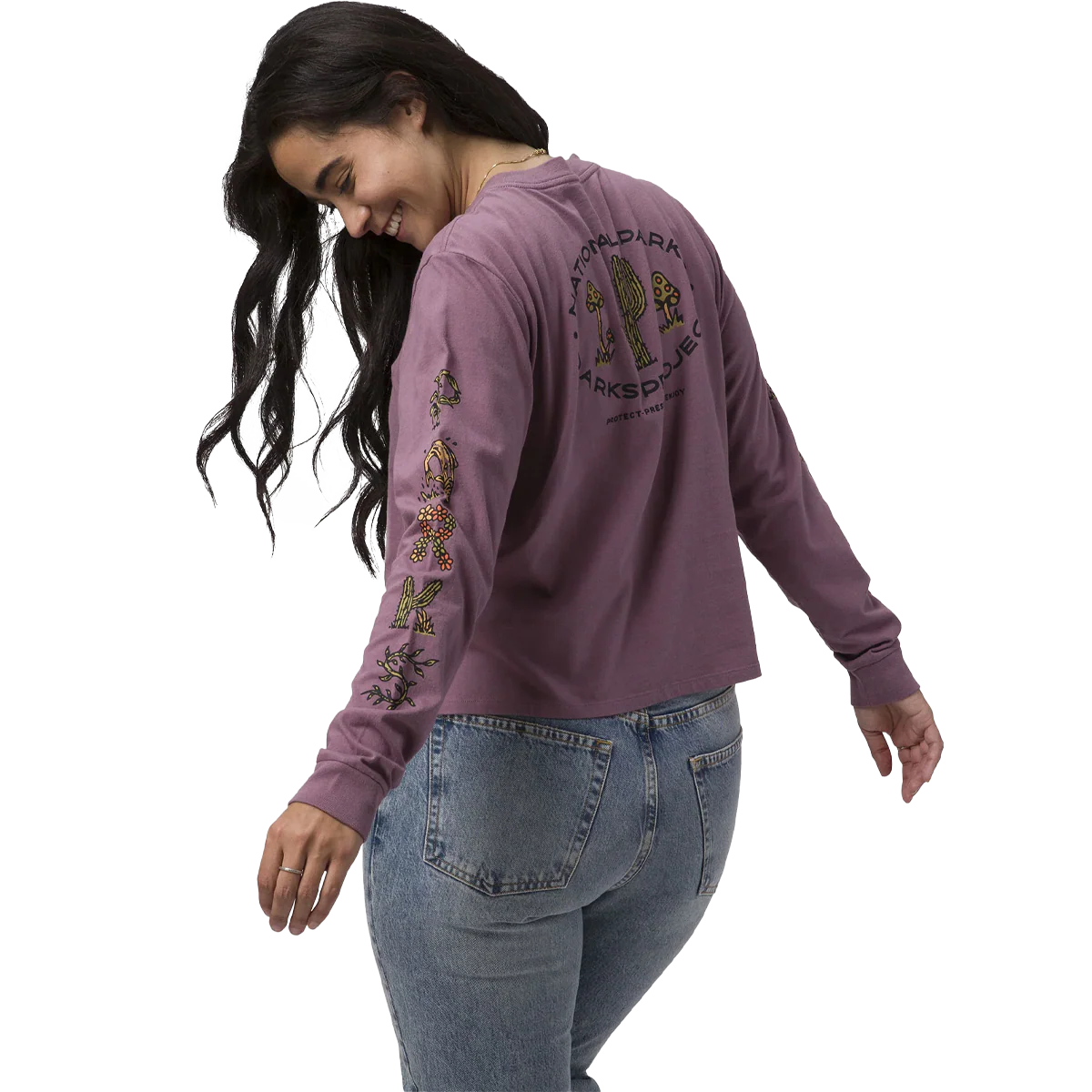 Women's 90s Doodle Parks Boxy Long Sleeve Tee - Styles Love