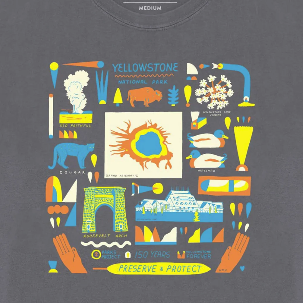 Women's Yellowstone NP 150th Anniversary Boxy Tee - Styles Love