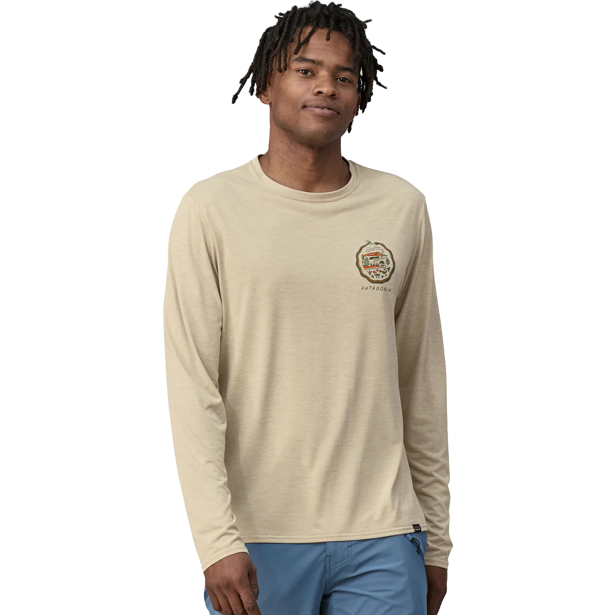 Men's Long-Sleeved Capilene Cool Daily Graphic Shirt - Lands - Styles Love