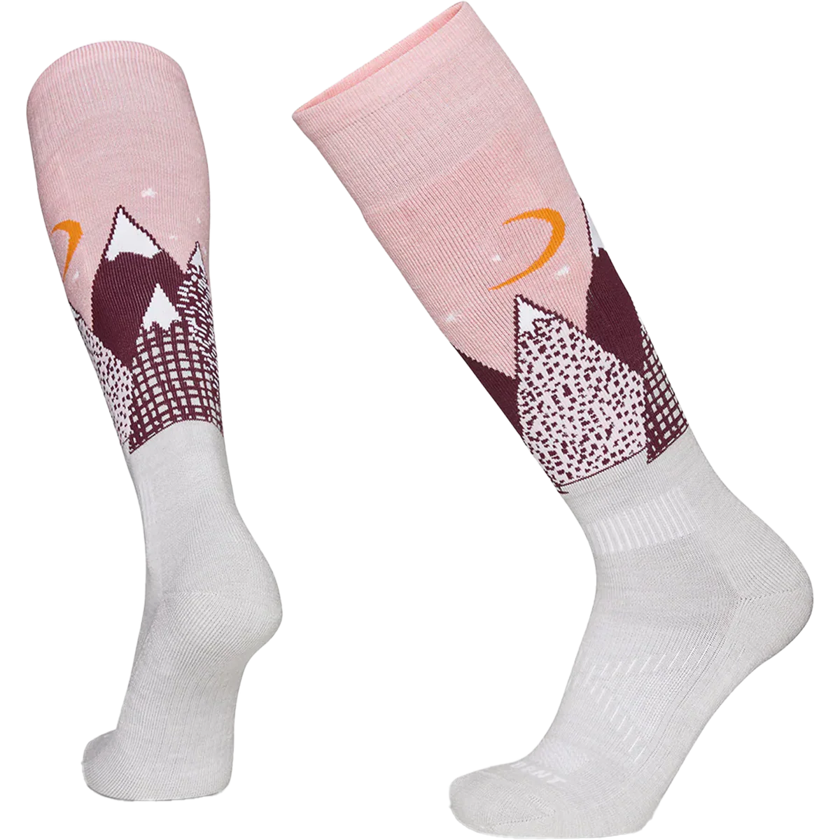 Youth Snowy Mountains Light Cushion Snow Sock - Styles Love