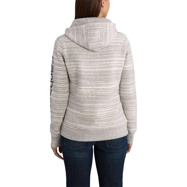 Women's Clarksburg Graphic Sleeve Logo Hooded Sweatshirt - Styles Love