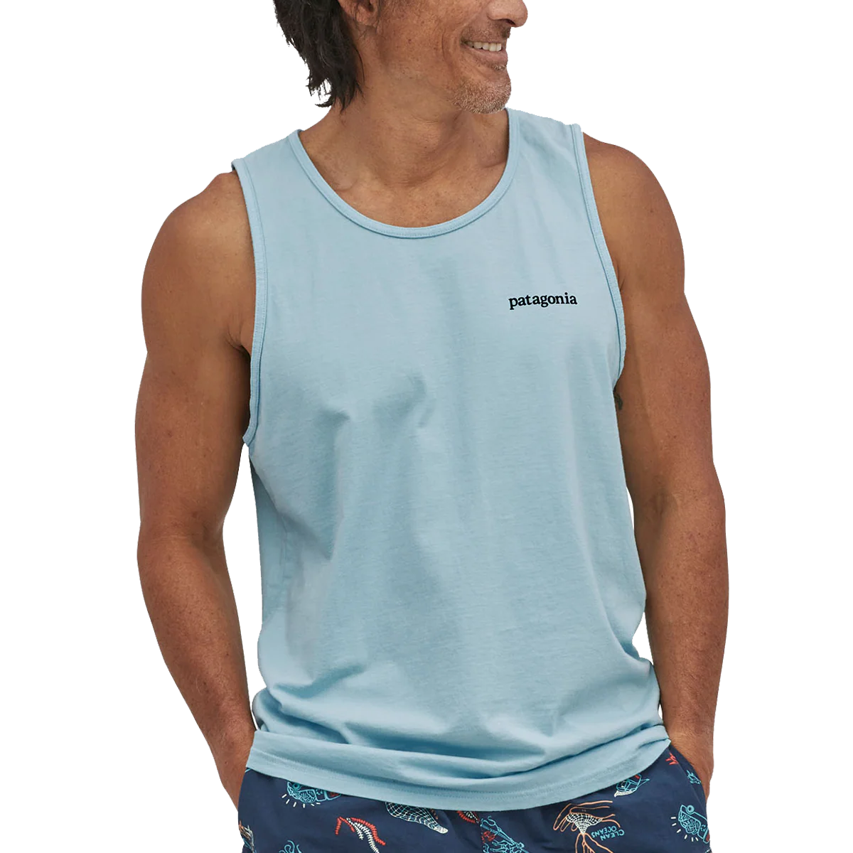 Men's Line Logo Ridge Organic Tank - Styles Love