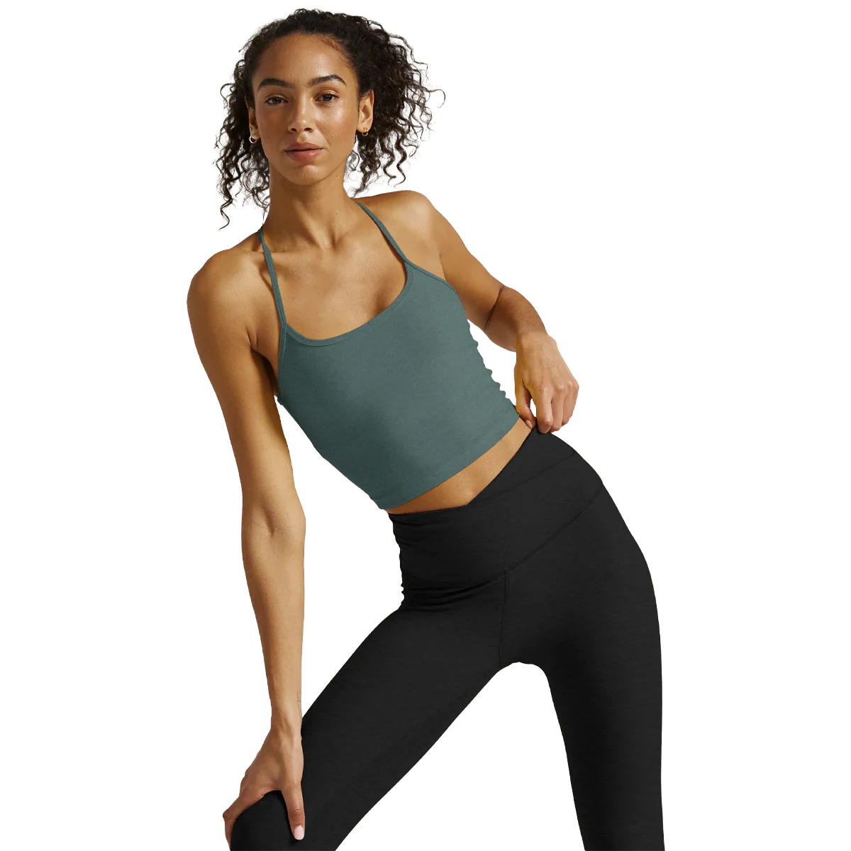 Women's Spacedye Slim Racerback Cropped Tank - Styles Love