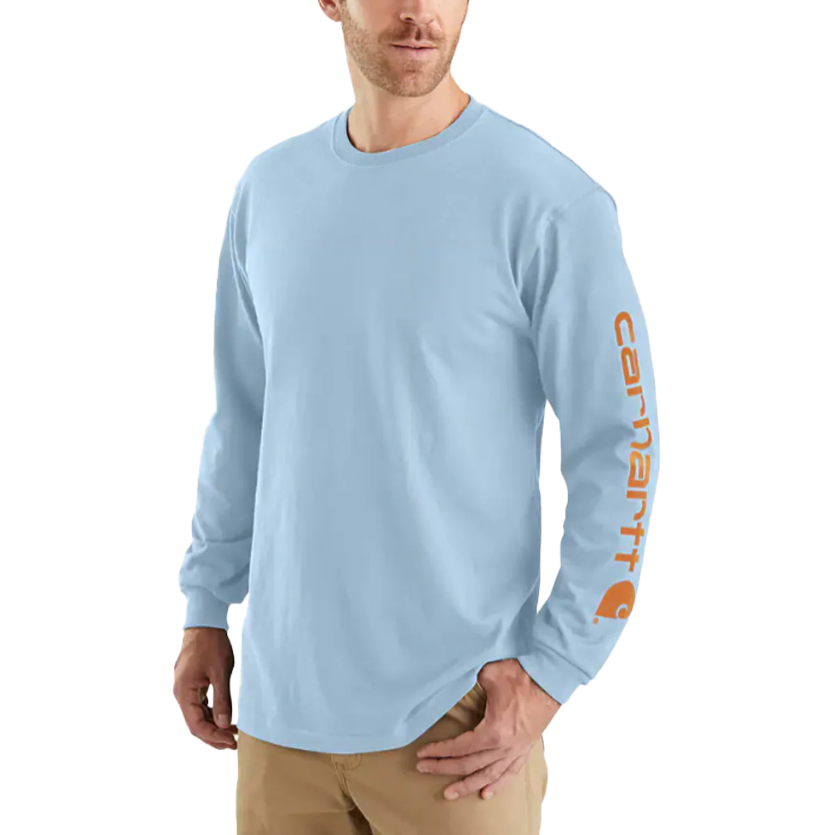 Men's Workwear Long-Sleeve Graphic Logo T-Shirt - Styles Love