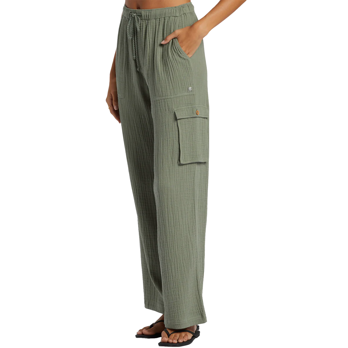 Women's Precious Cargo Beach Solid Pants - Styles Love