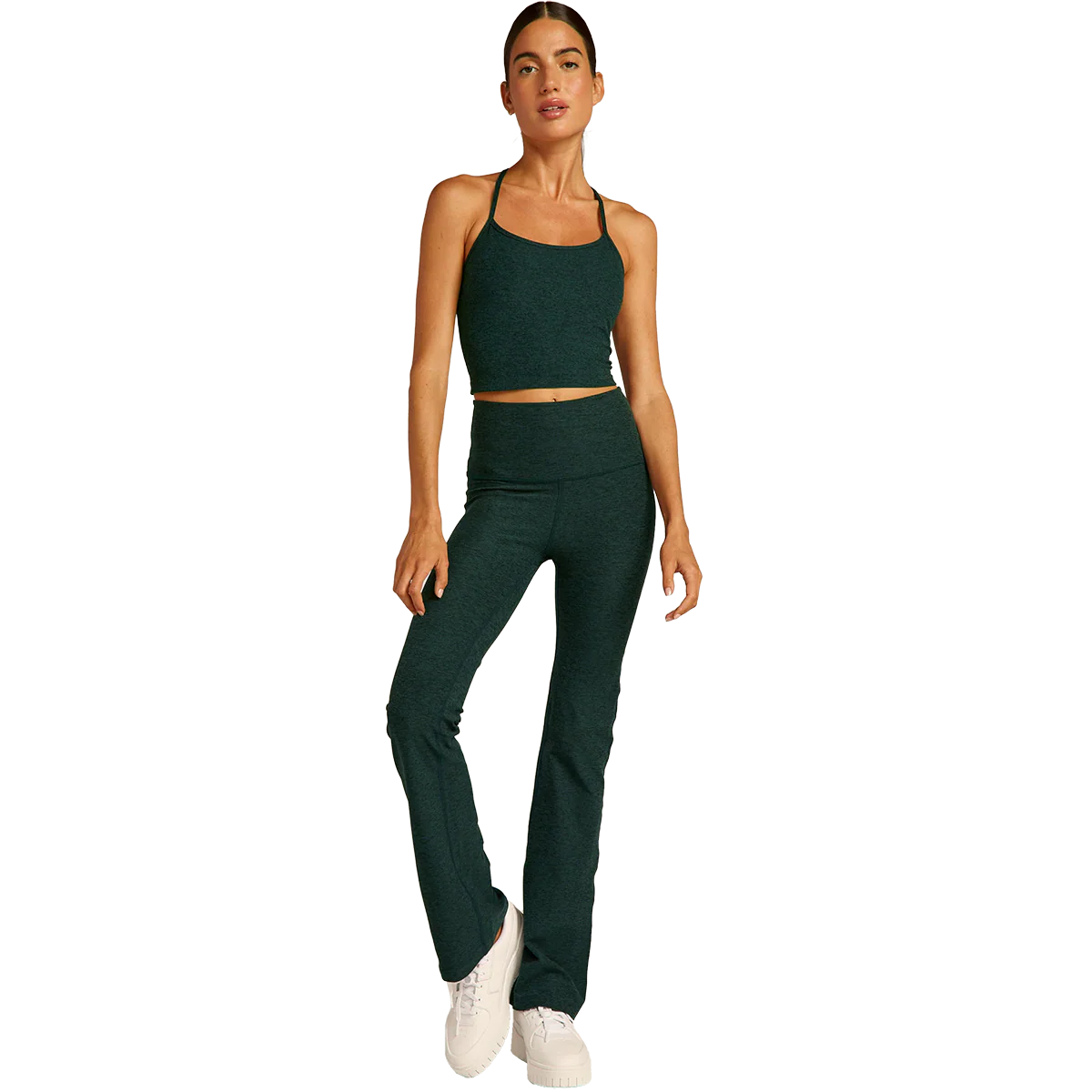 Women's Spacedye Slim Racerback Cropped Tank - Styles Love