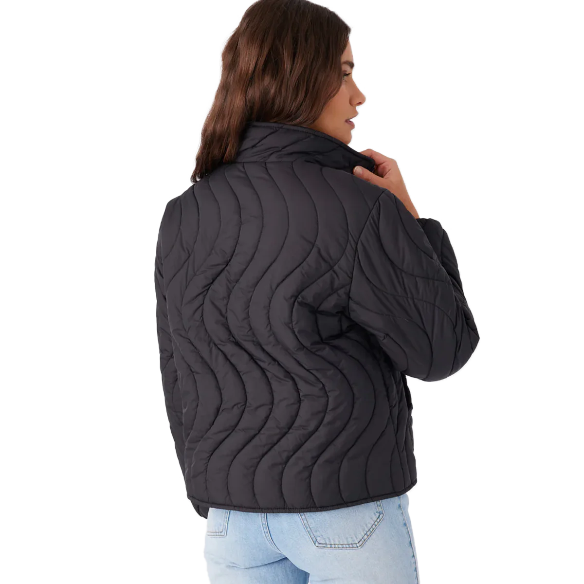 Women's Eden Nylon Wave Quilted Zip Jacket - Styles Love