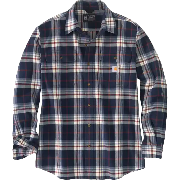 Men's Loose Fit Heavyweight Flannel Long-Sleeve Plaid Shirt - Styles Love