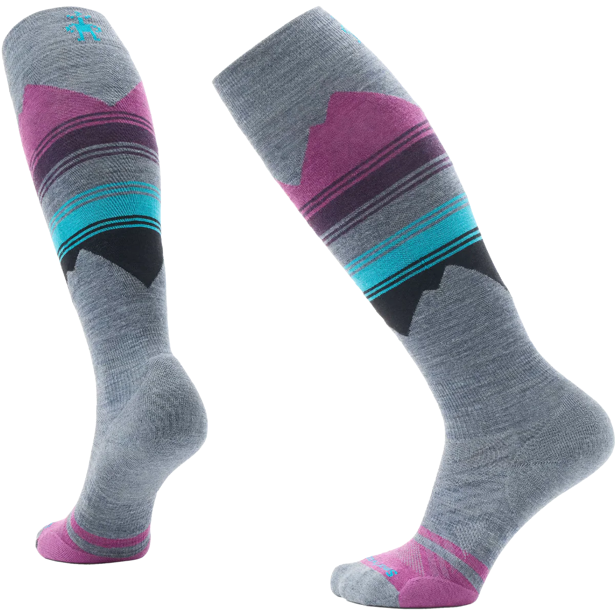 Women's Ski Targeted Cushion Pattern OTC Socks - Styles Love