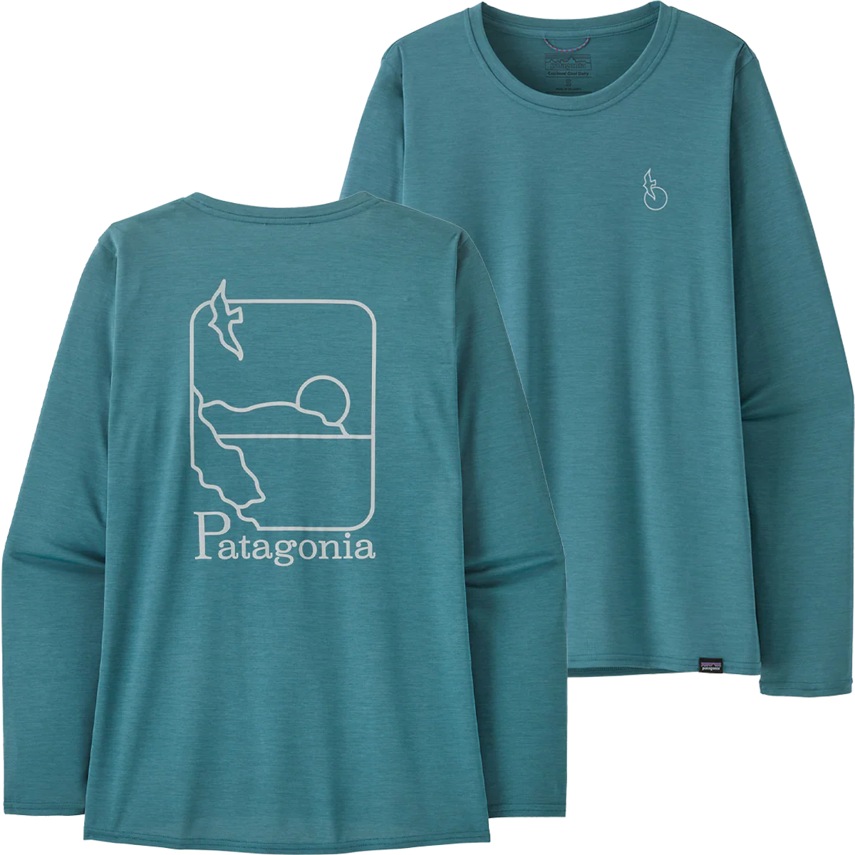 Women's Long Sleeved Capilene Cool Daily Graphic Shirt - Waters - Styles Love