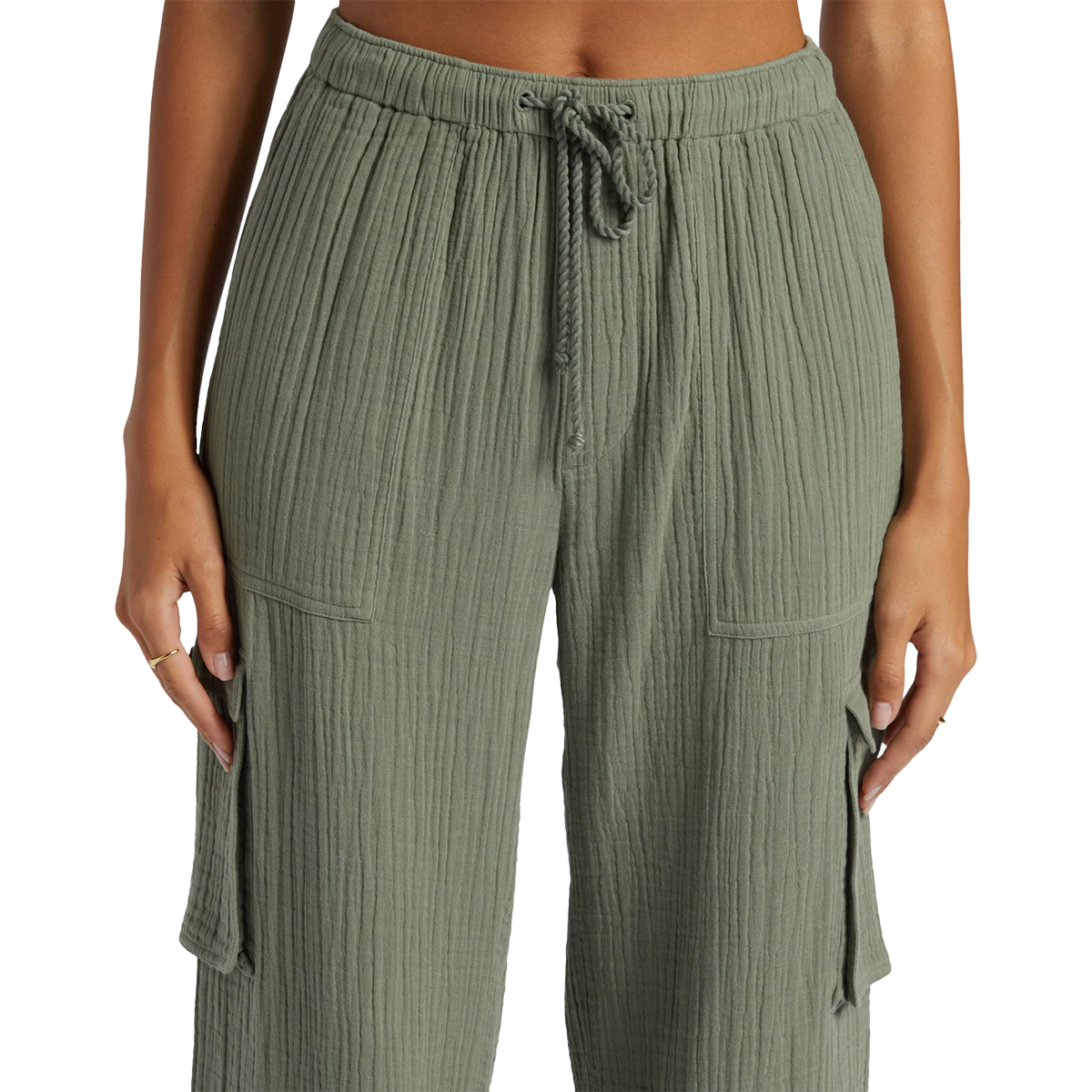 Women's Precious Cargo Beach Solid Pants - Styles Love