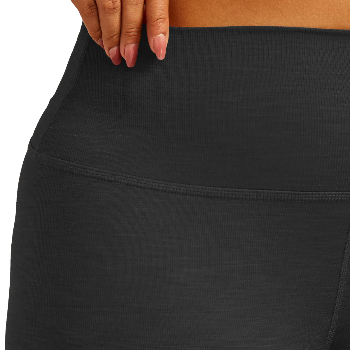 Women's Heather Rib High Waisted Midi Legging - Styles Love