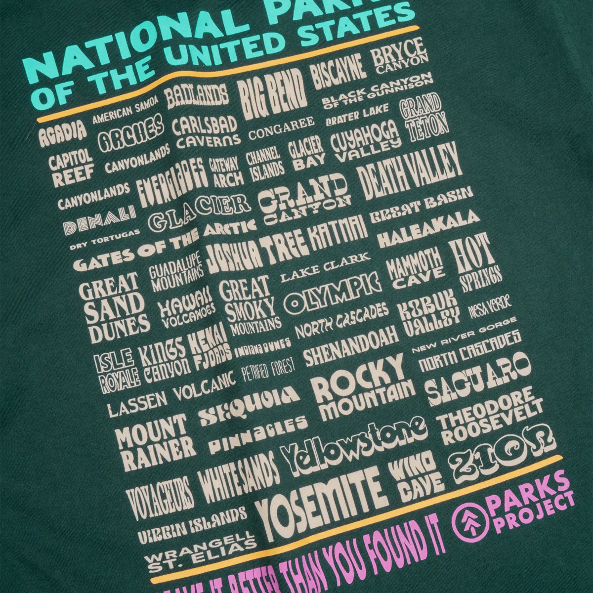 Men's National Parks Lineup Pocket Tee - Styles Love