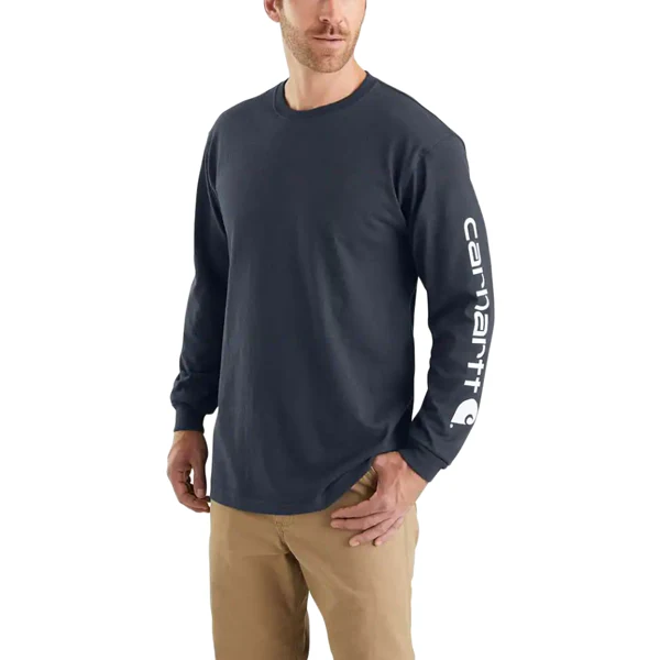 Men's Workwear Long-Sleeve Graphic Logo T-Shirt - Styles Love