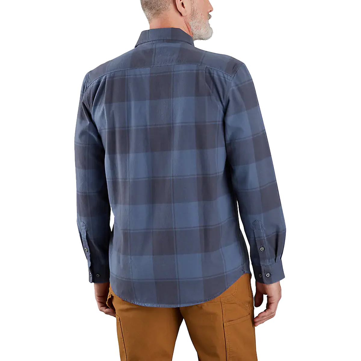 Men's Loose Fit Heavyweight Flannel Long-Sleeve Plaid Shirt - Styles Love