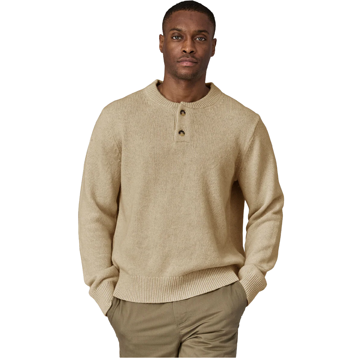 Men's Recycled Wool-Blend Buttoned Sweater - Styles Love