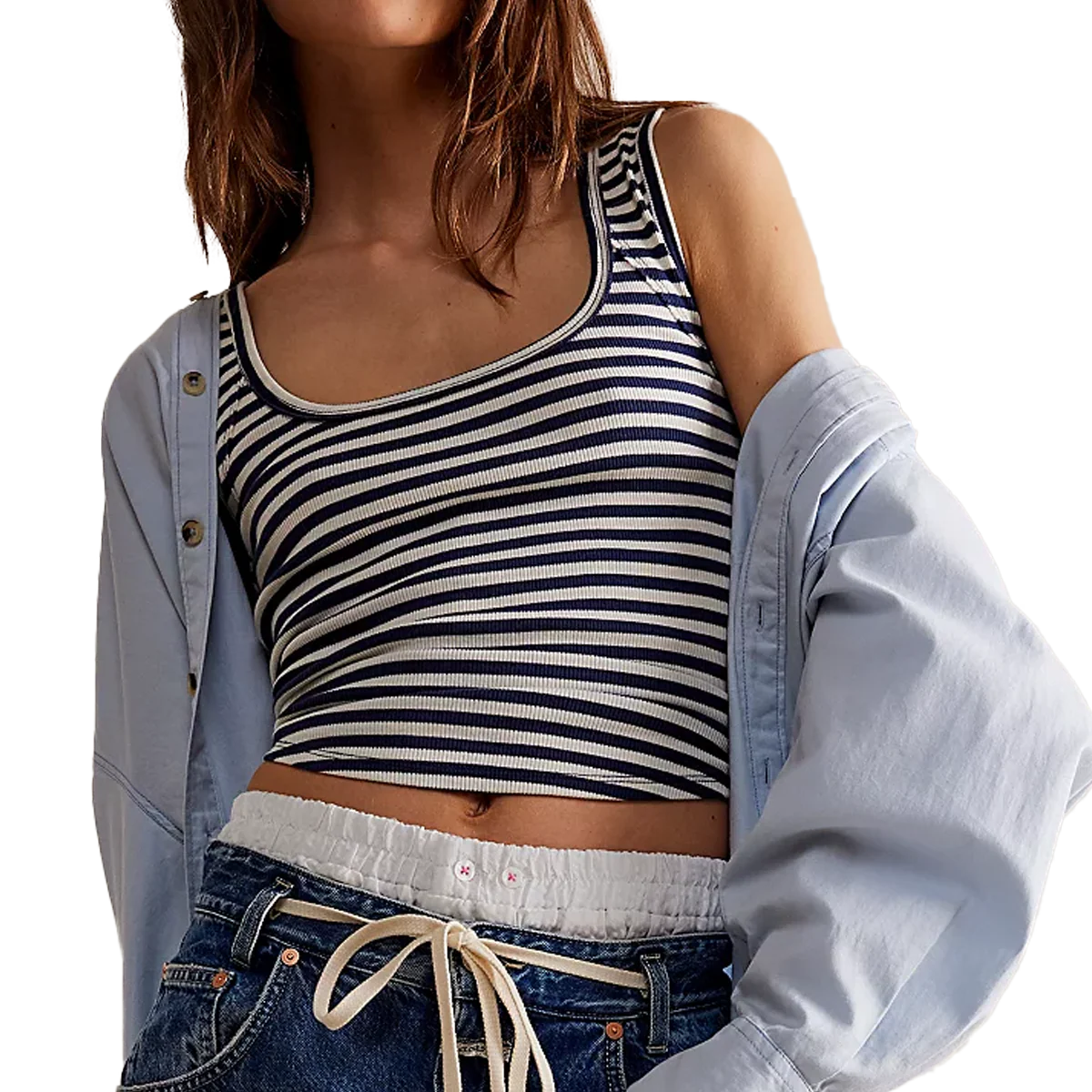 Women's Hummingbird Stripe Tank - Styles Love