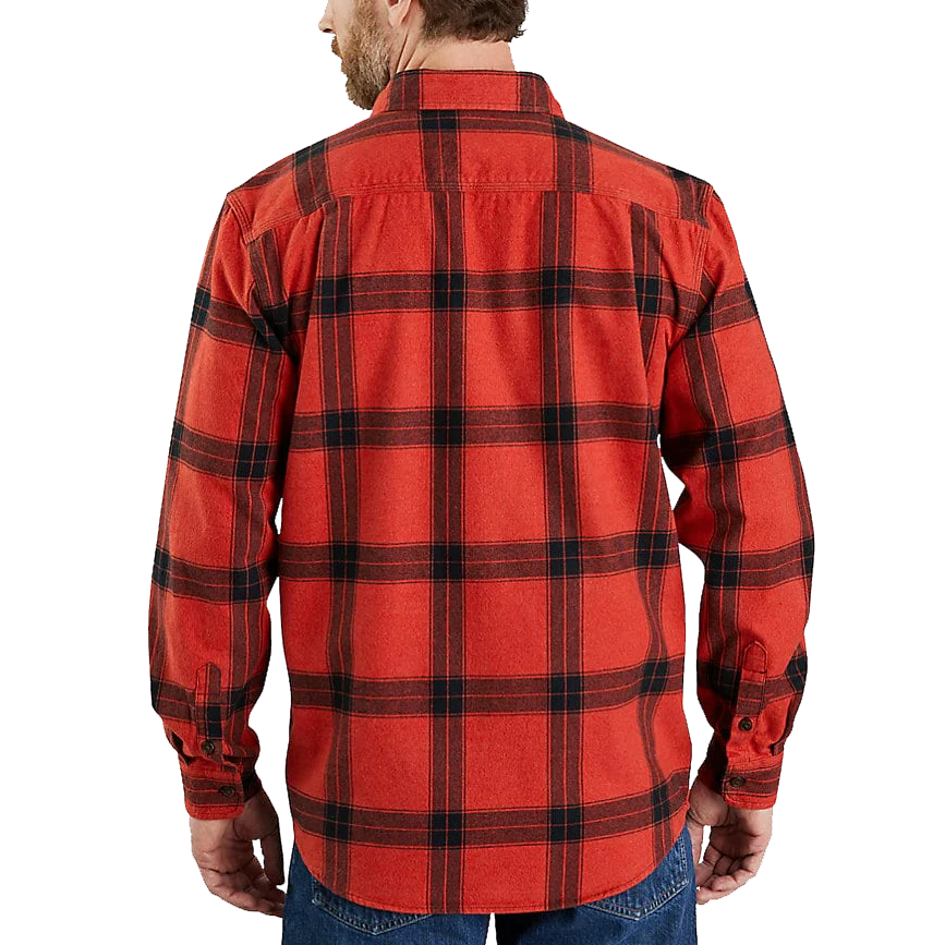 Men's Loose Fit Heavyweight Flannel Long Sleeve Plaid Shirt - Styles Love