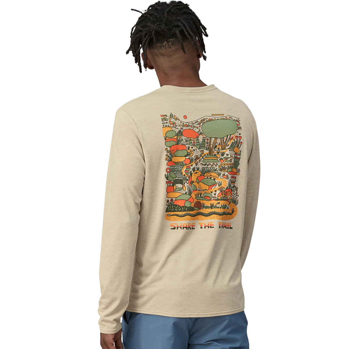 Men's Long-Sleeved Capilene Cool Daily Graphic Shirt - Lands - Styles Love