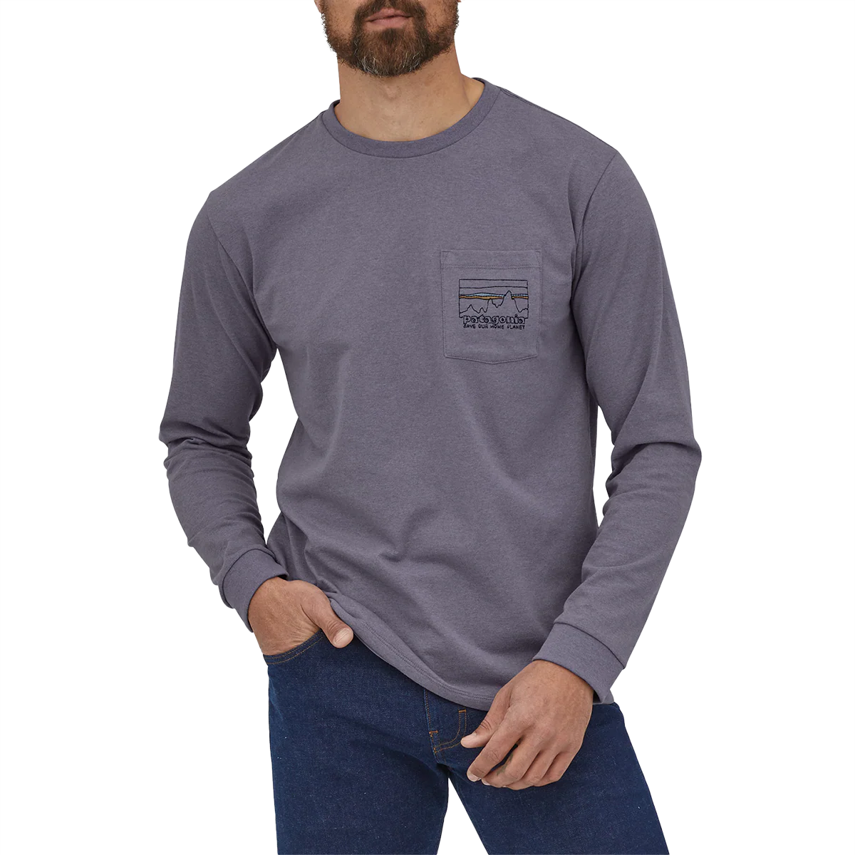 Men's Long Sleeve '73 Skyline Pocket Responsibili-Tee - Styles Love