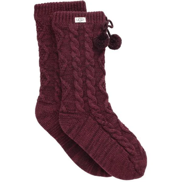 Women's Pom Pom Fleece Lined Crew Sock - Styles Love